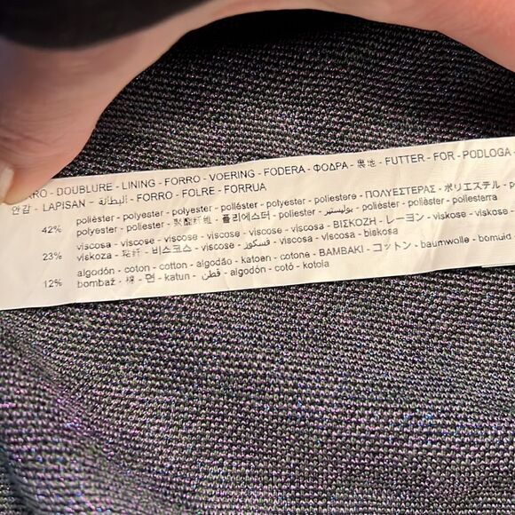 NWOT Zara ZigZag Lace Up Cutout Metallic Mini Dress - M - Picture 11 of 11